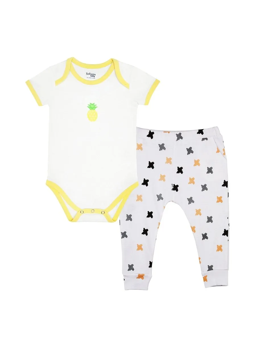 2-Piece Summer Feeling Bodysuit & Knit Pants Set