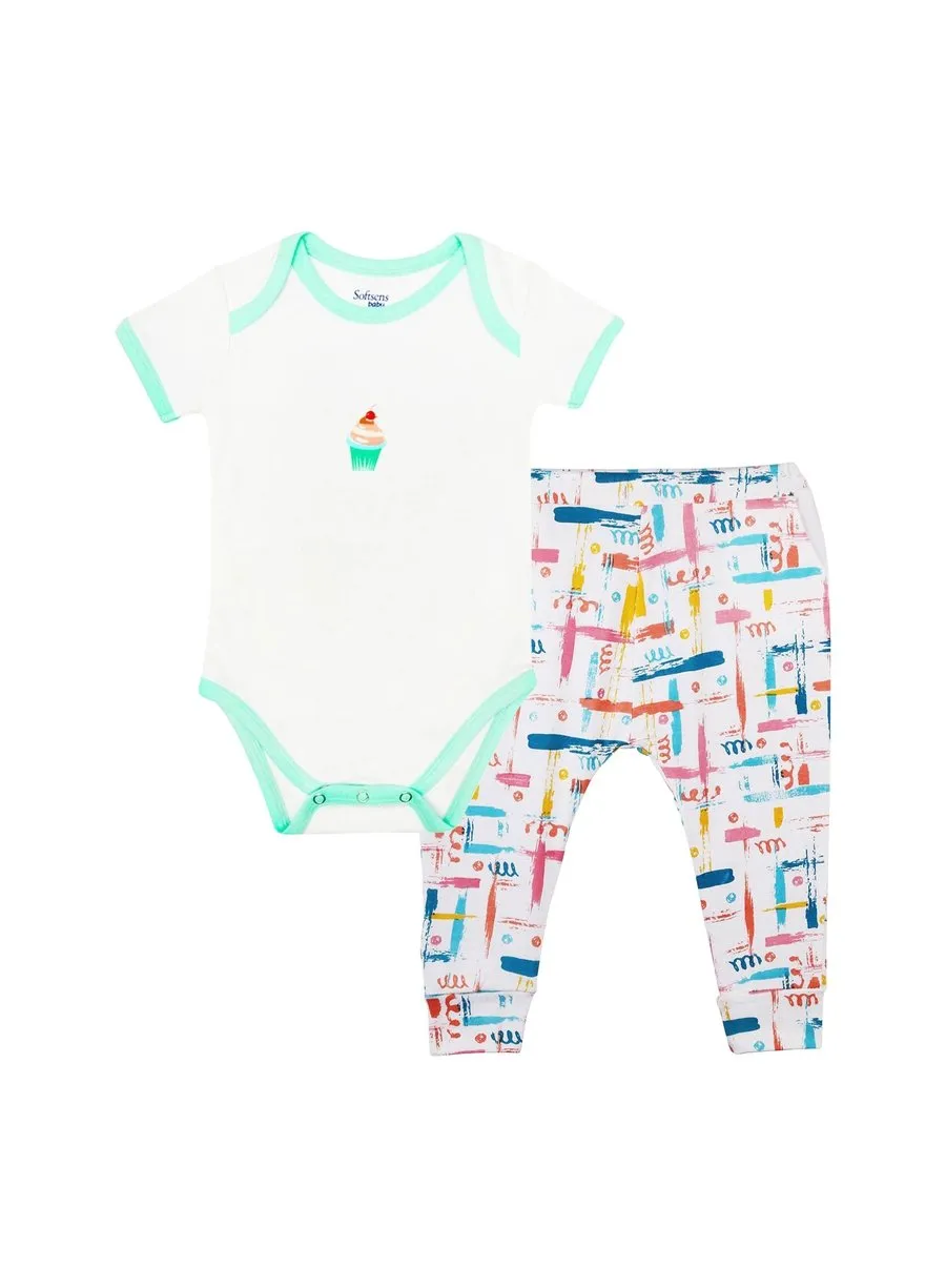 2-Piece Sweet Treat Bodysuit & Knit Pants Set