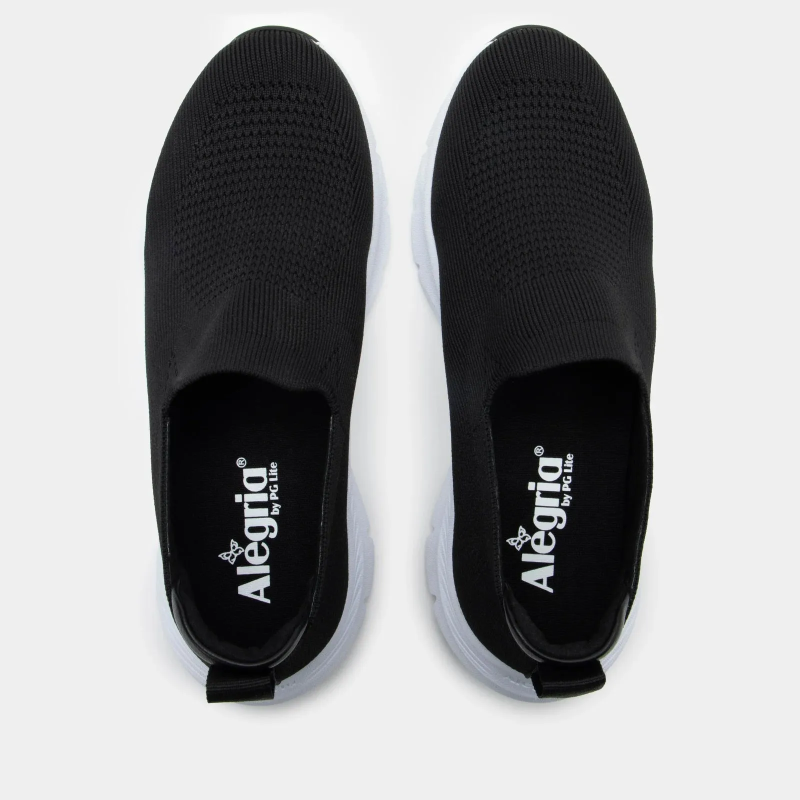 Alegria Womens Sport Shoes Waze Slip On - Black Top