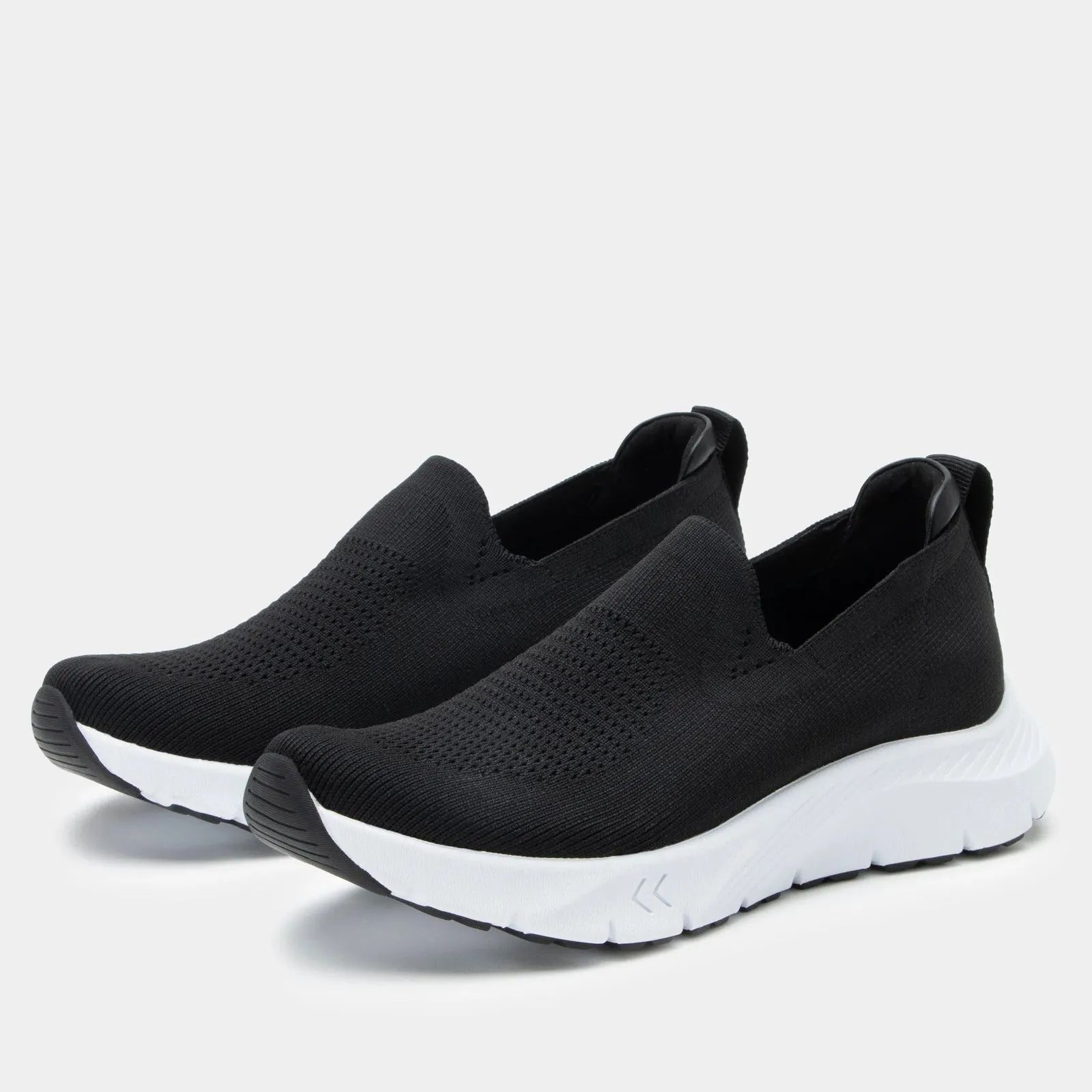 Alegria Womens Sport Shoes Waze Slip On - Black Top