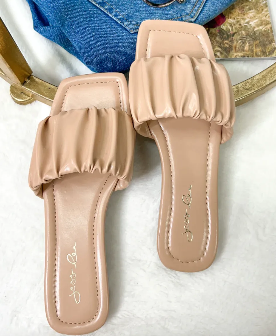 April Ruched Sandals
