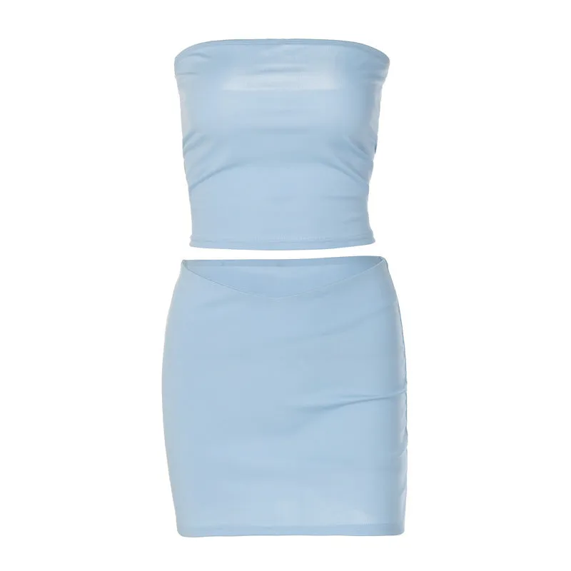Fashion Casual Bandeau Slim-Fit Short Suit
