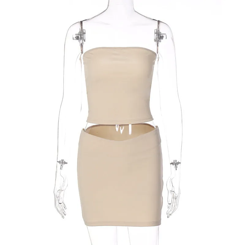 Fashion Casual Bandeau Slim-Fit Short Suit