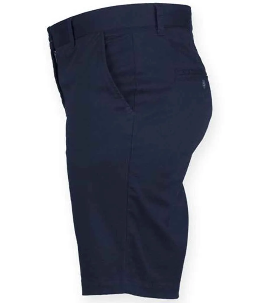 Front Row Ladies Stretch Chino Shorts | Navy