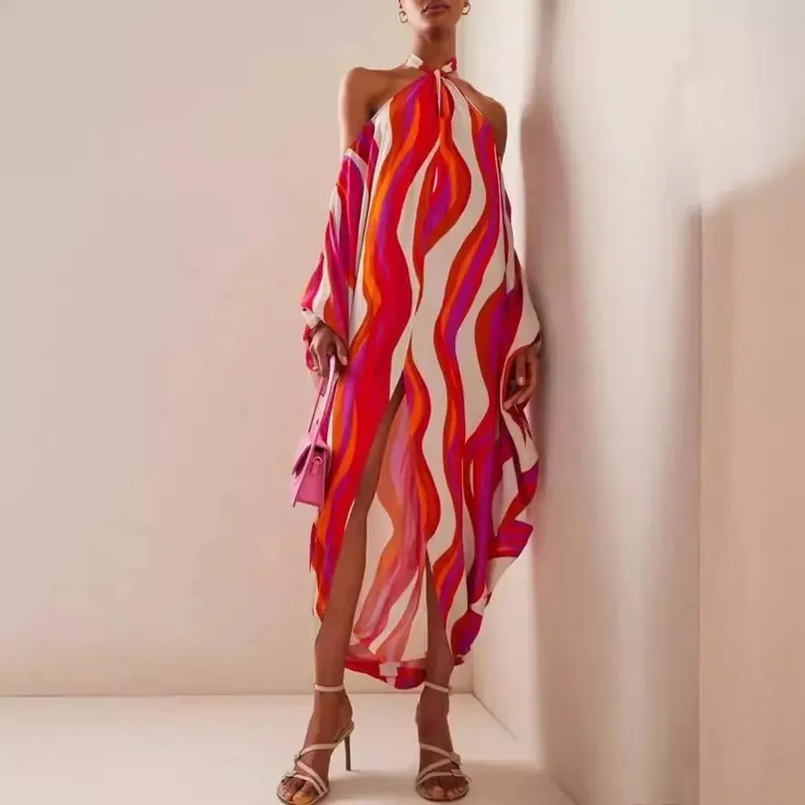 Long Sleeve Beach Dresses for Women Casual Style L 117427