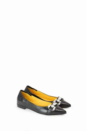 Mara Bini Lidia Ballet Flat with Crystals