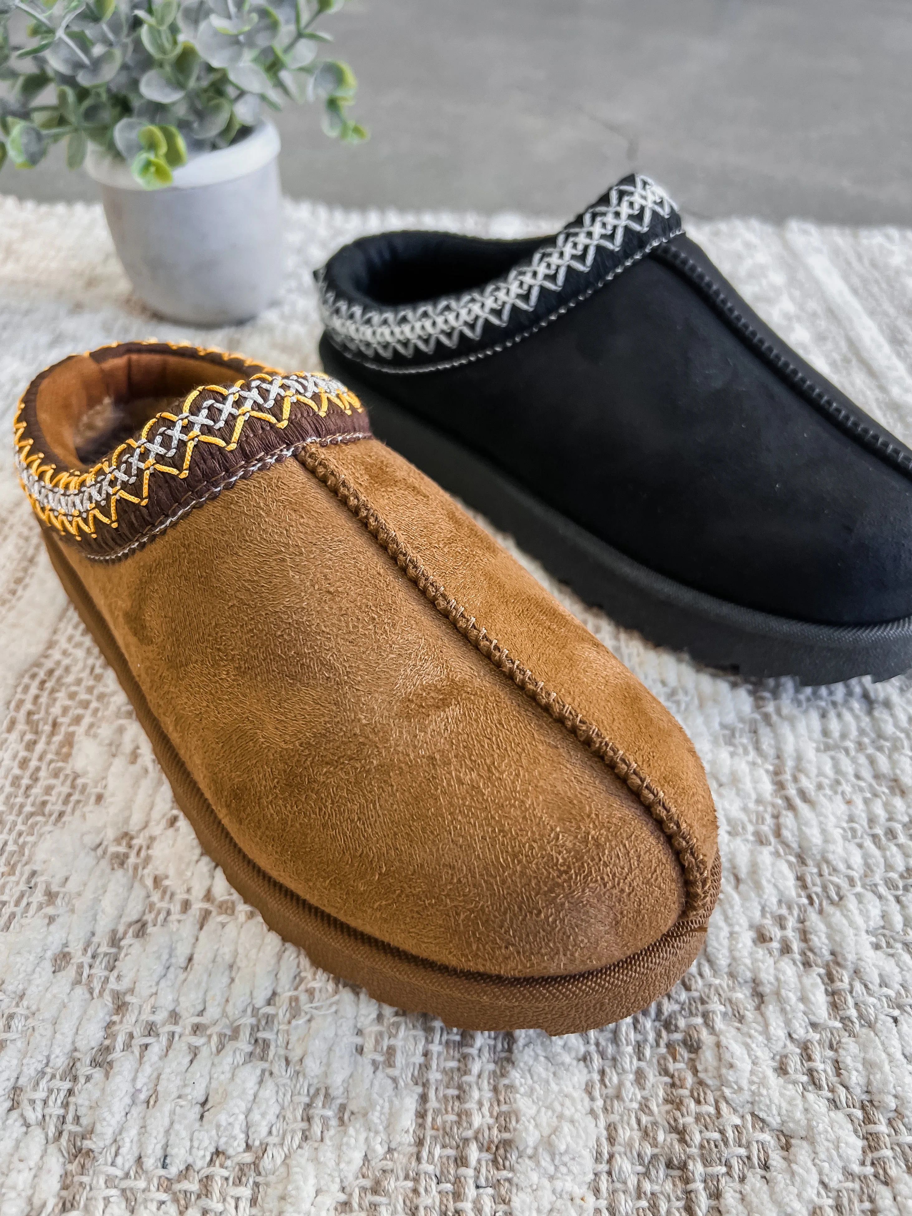 Oaklee Suede Low Slipper Booties
