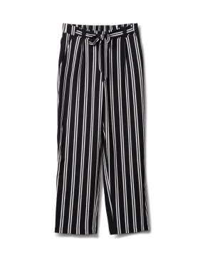 Striped Soft Pant with Elastic Waist, Soft Tie Belt