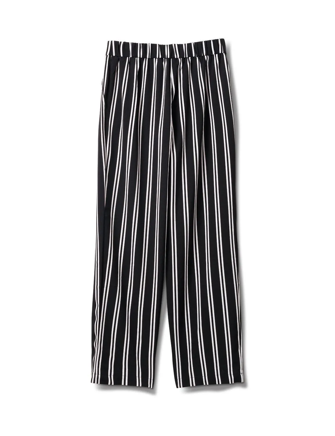 Striped Soft Pant with Elastic Waist, Soft Tie Belt