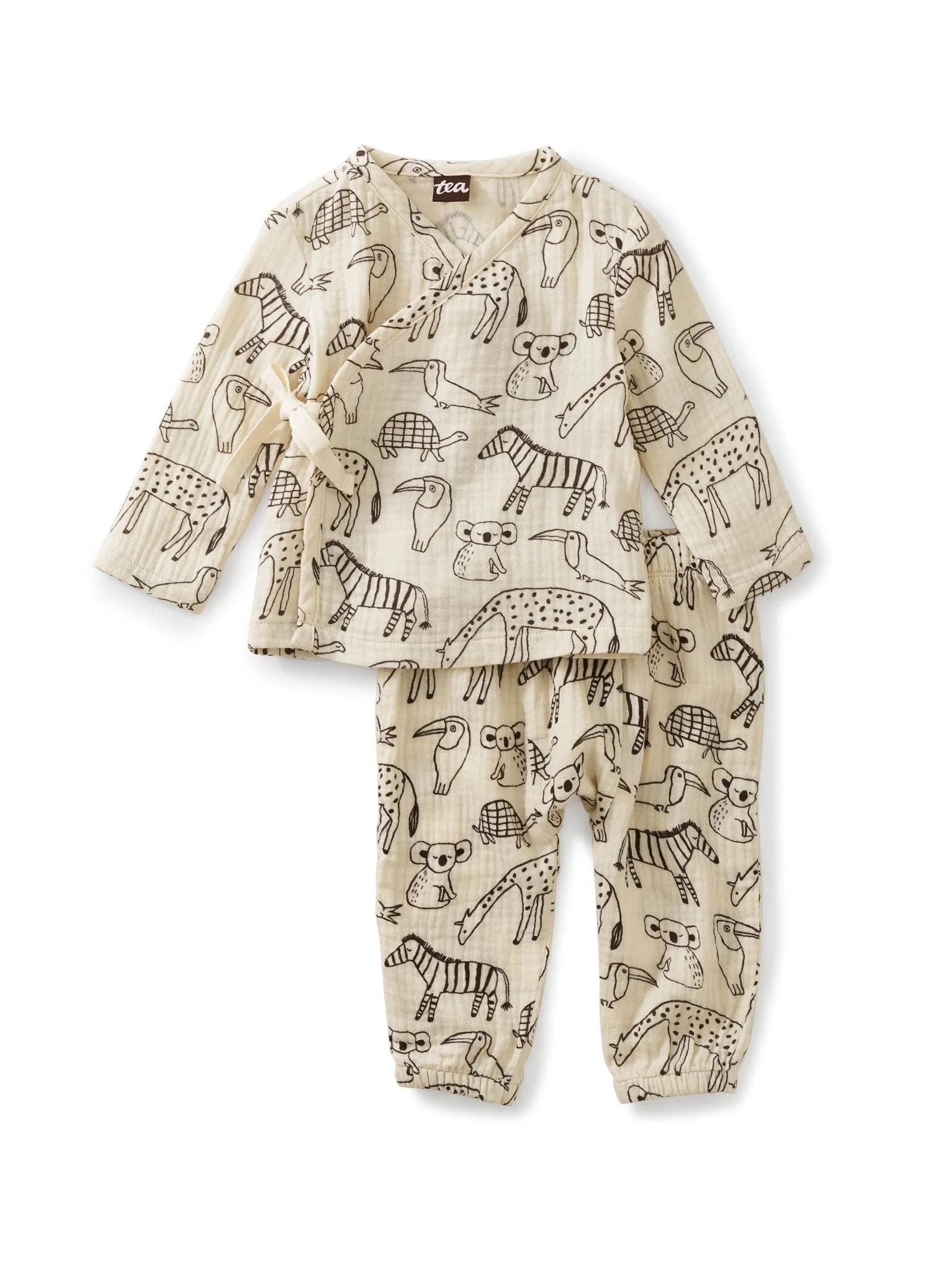 Tea Collection Baby Wrap Top Set